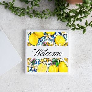 Set of 4 ceramic coasters